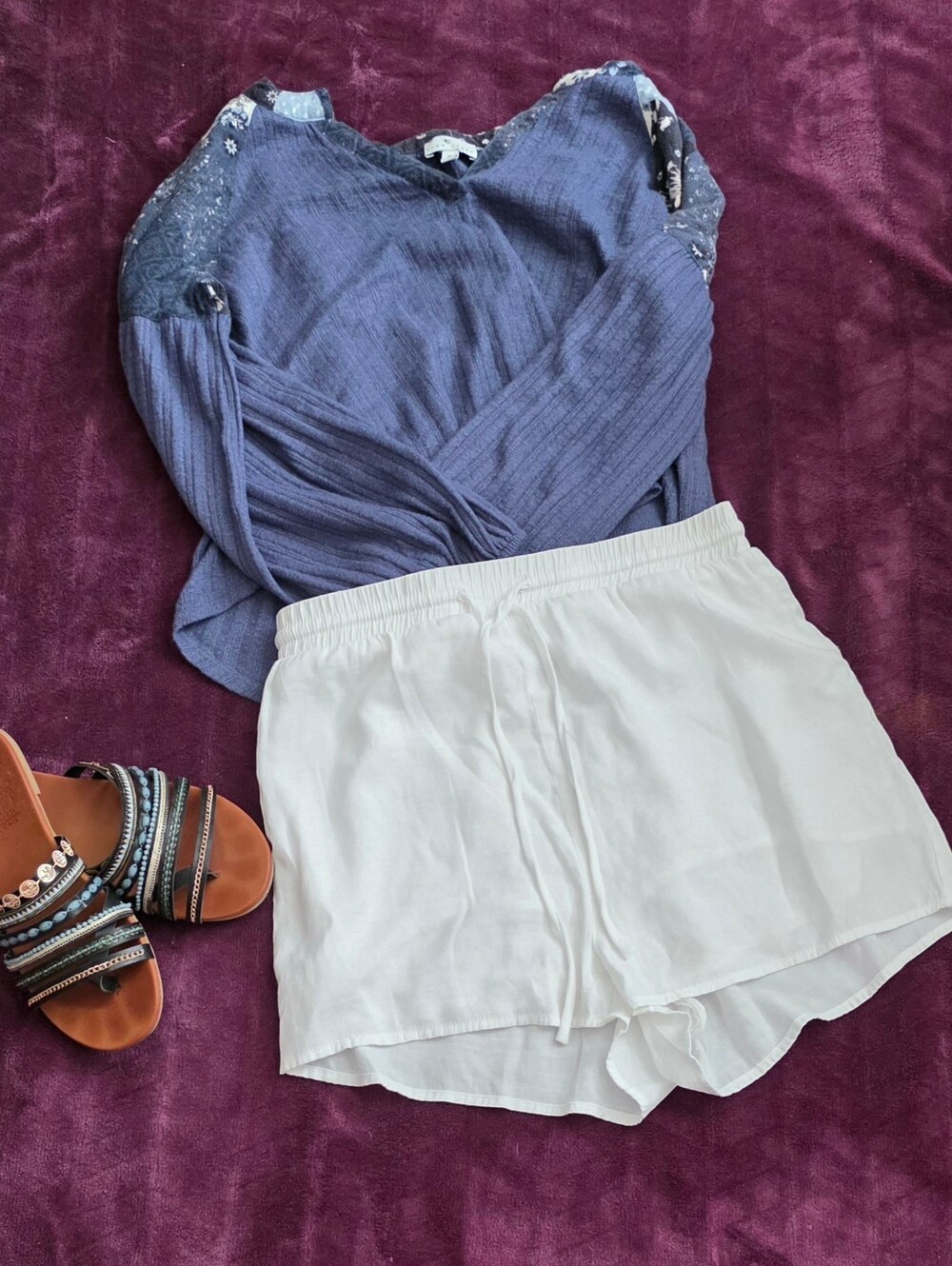 Princess Polly White Elastic Drawstring Athletic Shorts